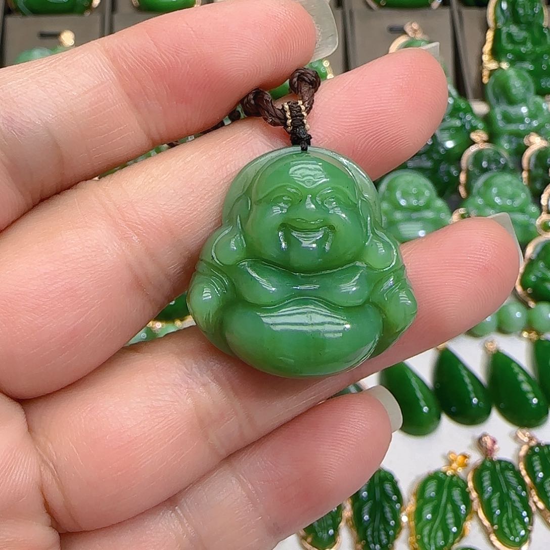 和田玉（碧玉）吊坠(不含链)未镶嵌