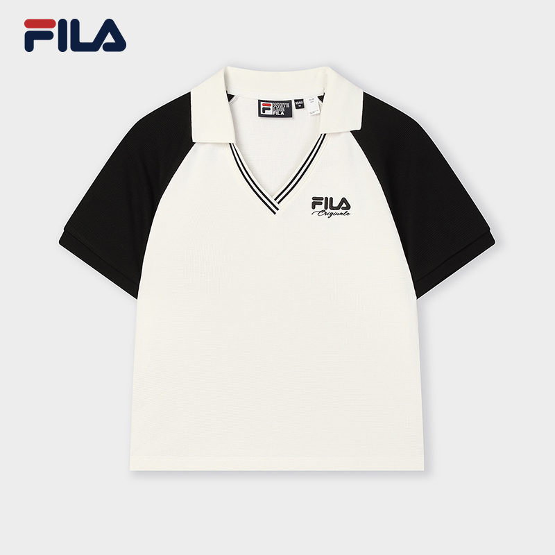 Fila/斐乐25年新款上新女士百搭户外运动polo短袖T恤F11W519105F