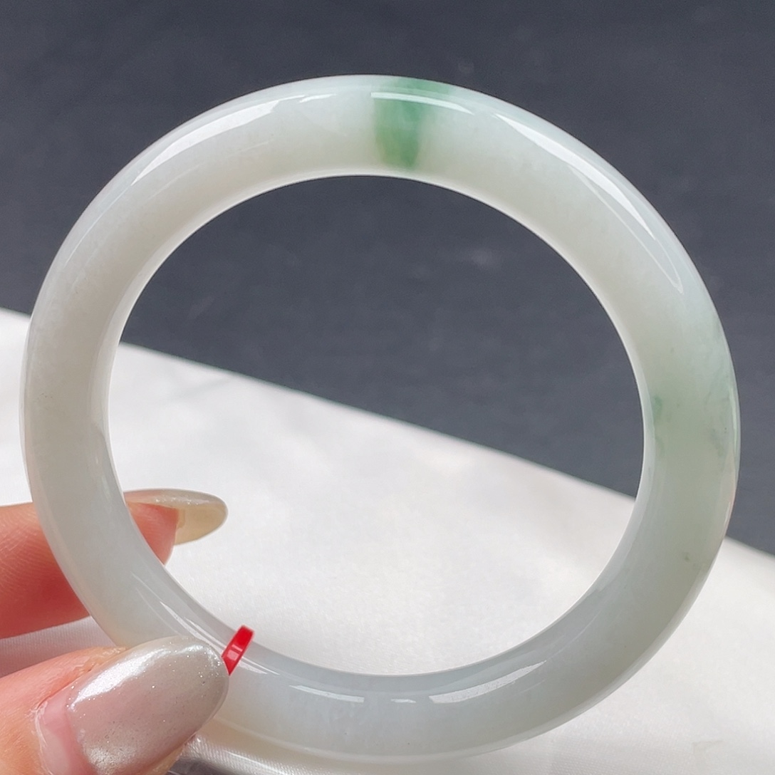 翡翠未镶嵌手镯53圆条