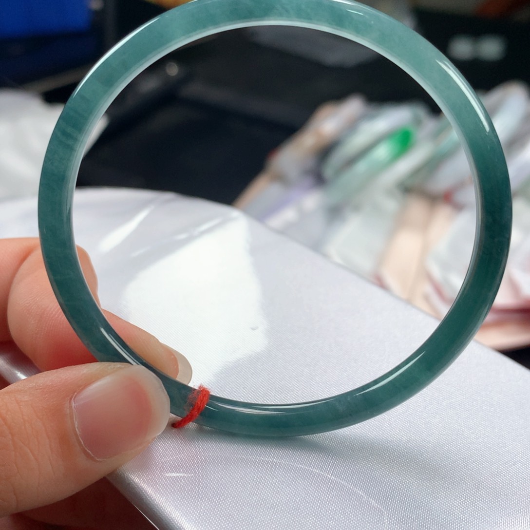 翡翠手镯未镶嵌5号60.3美人条