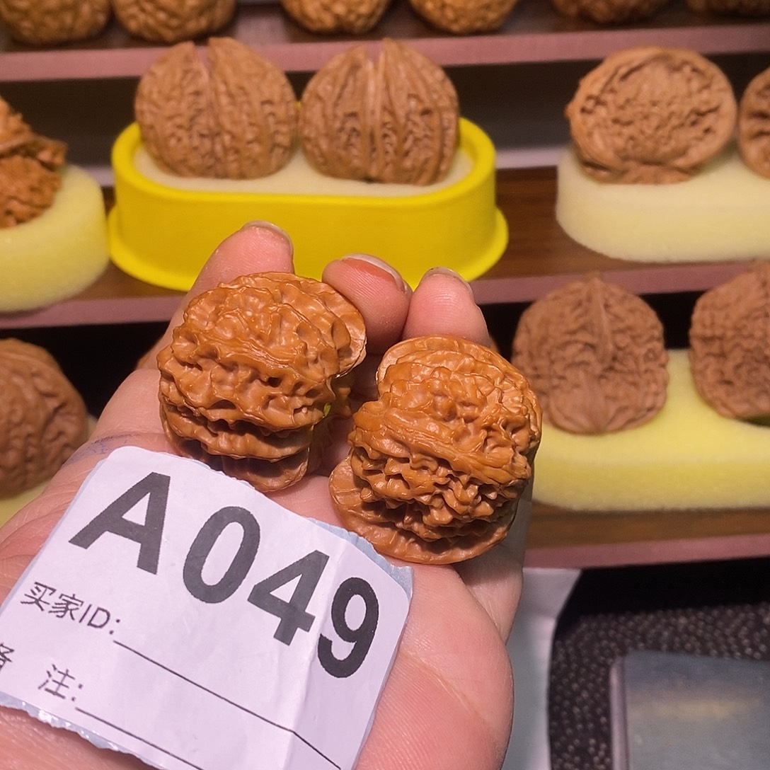 把件文玩核桃37镶嵌苹果园