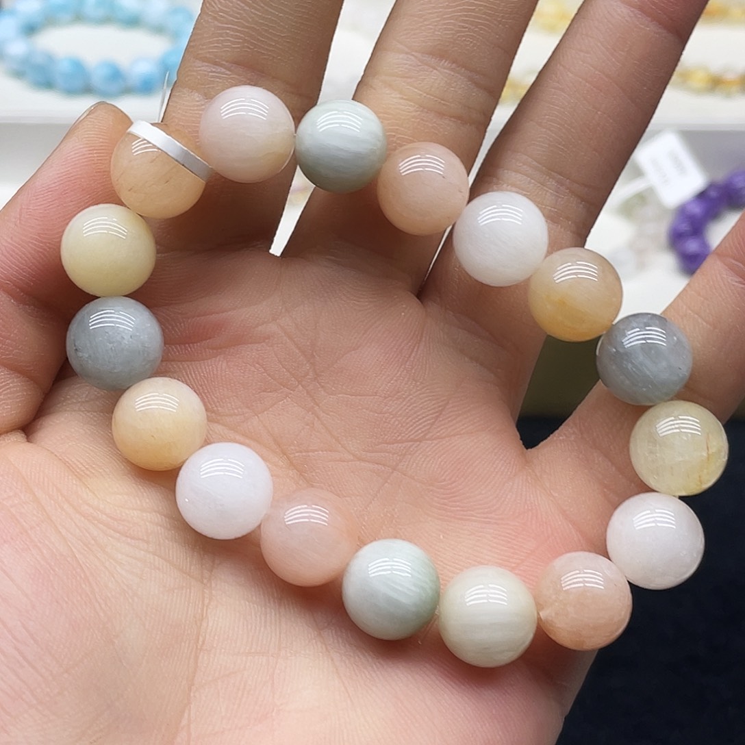 水晶手链未镶嵌彩兔毛12.4