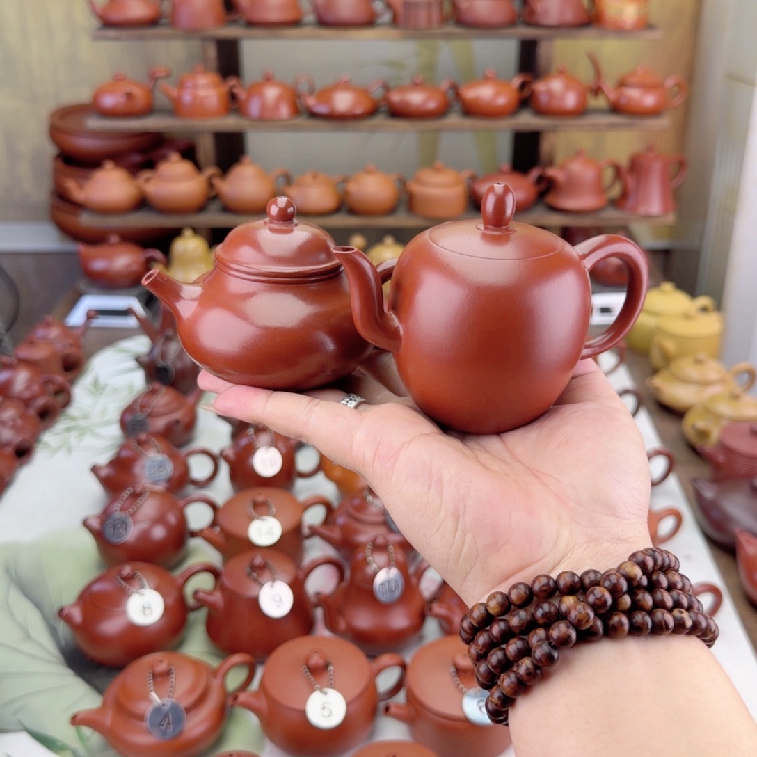 紫砂茶壶大红袍美人尖加大红袍荣天壶