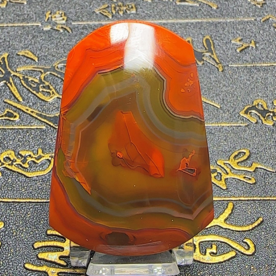 战国红玛瑙无事牌吊坠