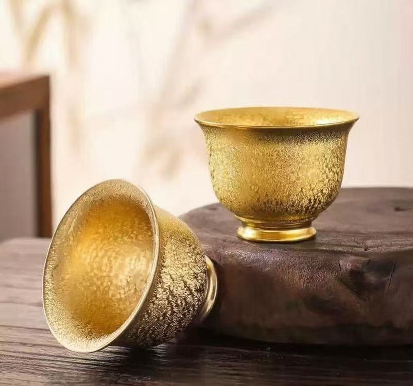 铃铛对杯全金高端建盏主人杯