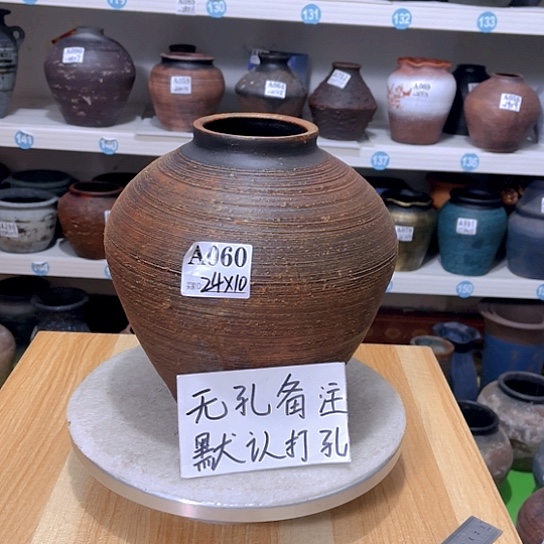 红陶手工制作工艺花盆