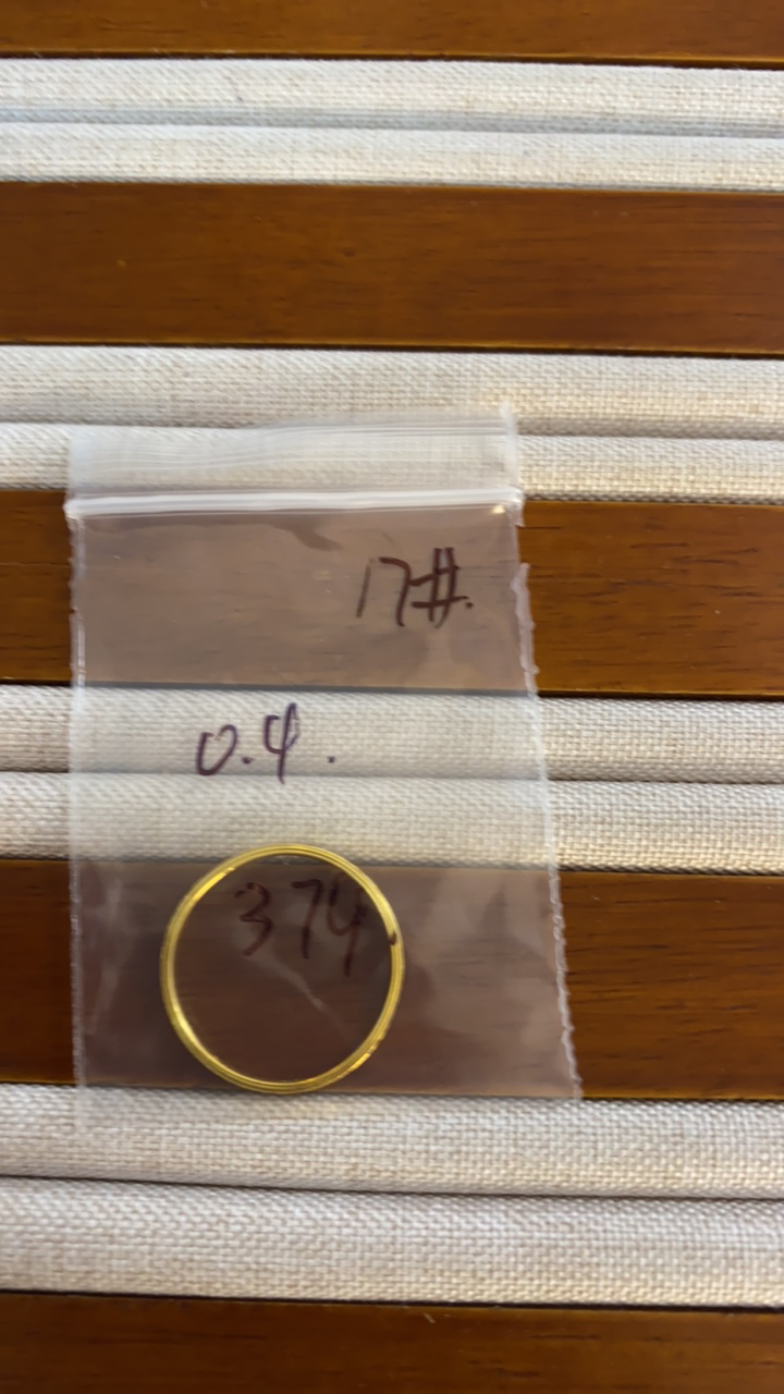 克重0.4 17号 碎冰冰戒指 足金999