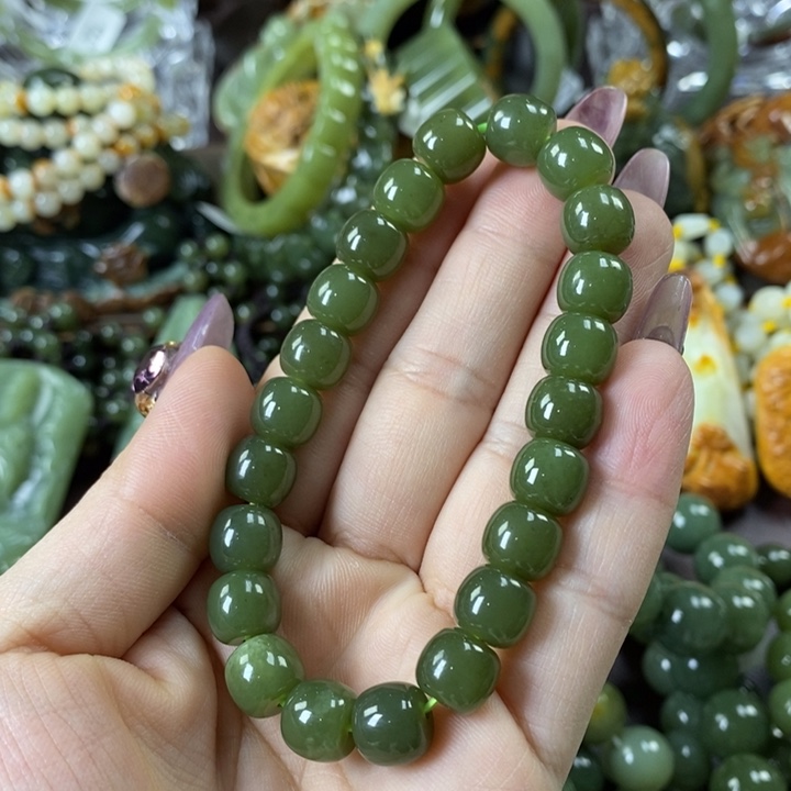 透闪石质玉手串未镶嵌