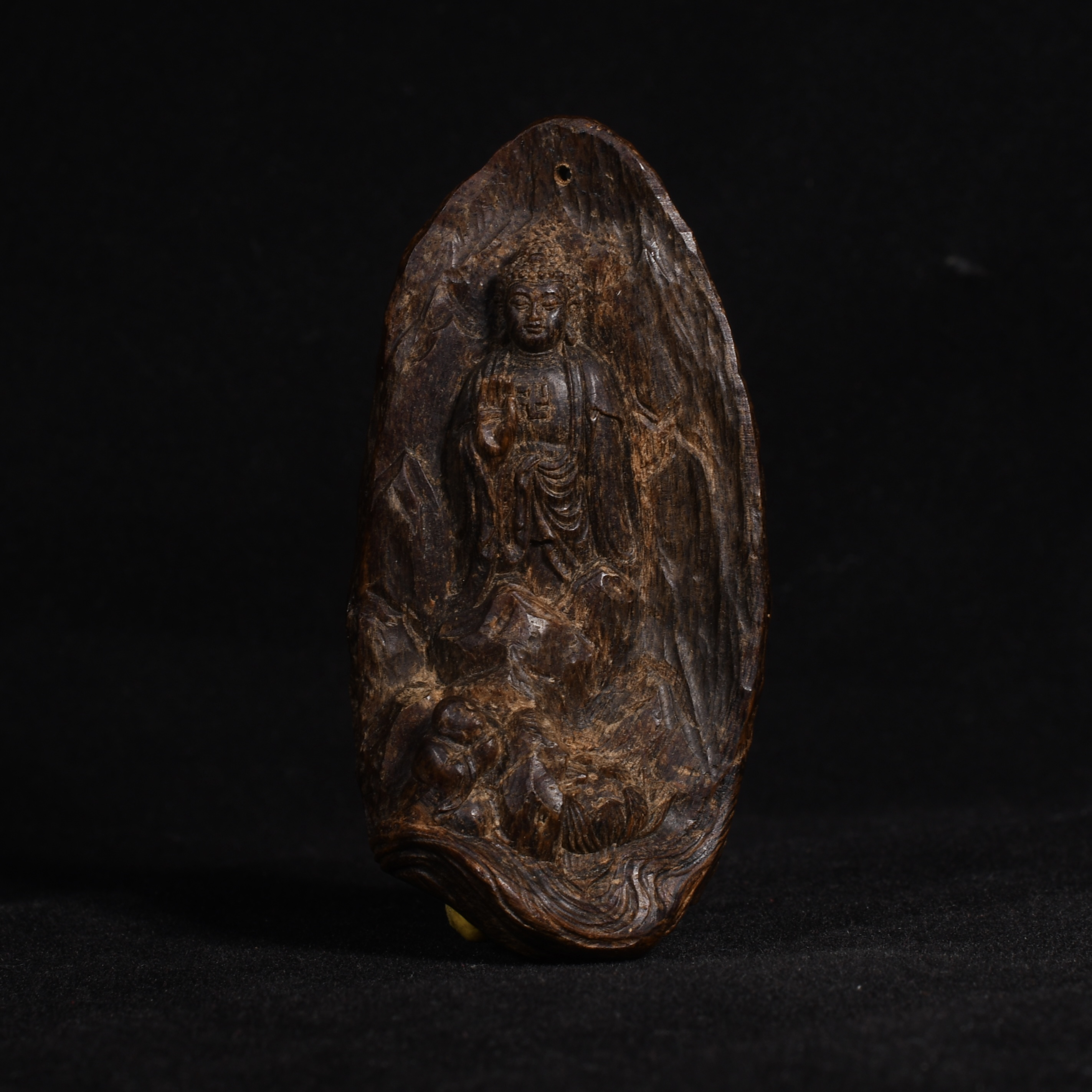 沉香惠安红土沉水阿弥陀佛吊坠