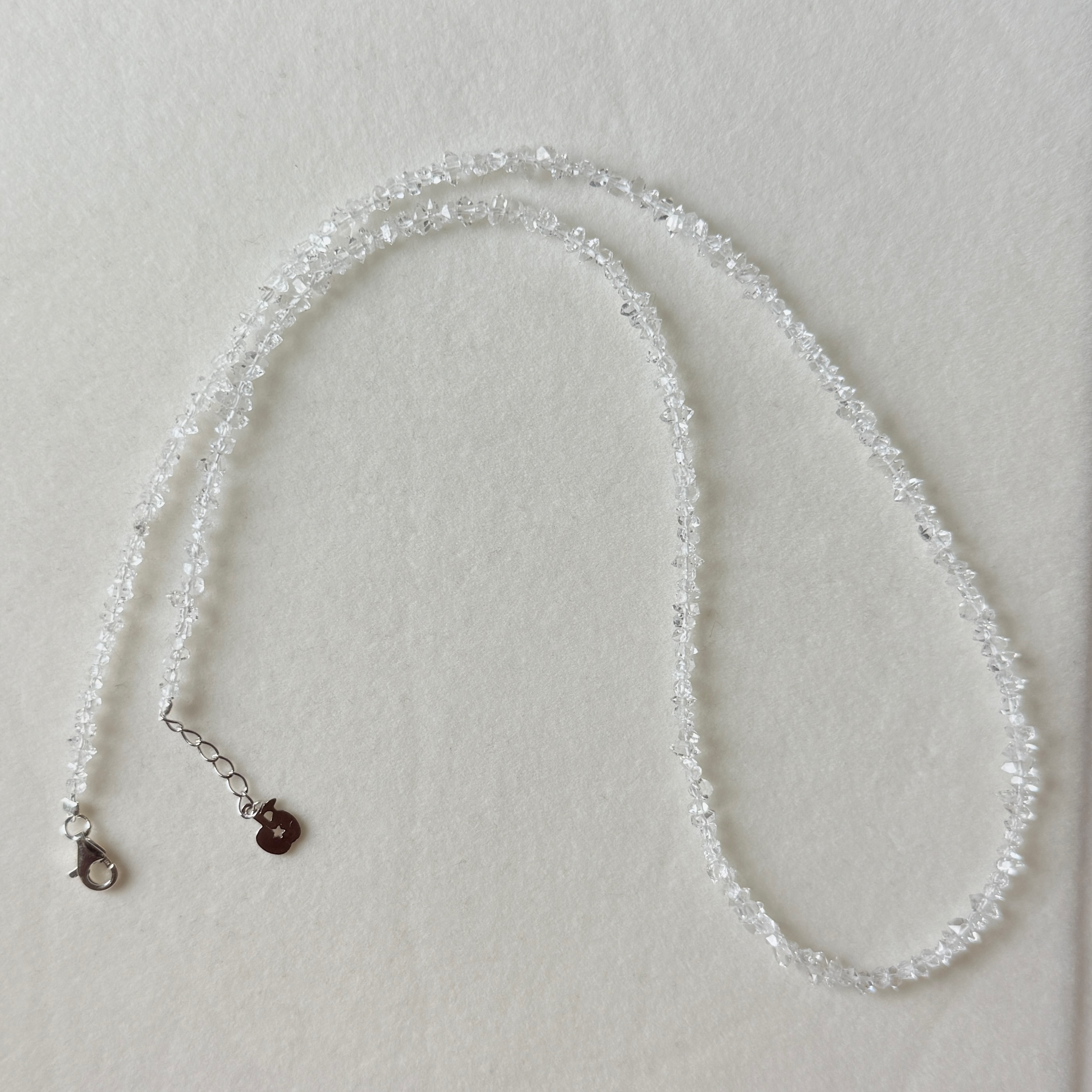 天然闪灵钻项链锁骨链s925银