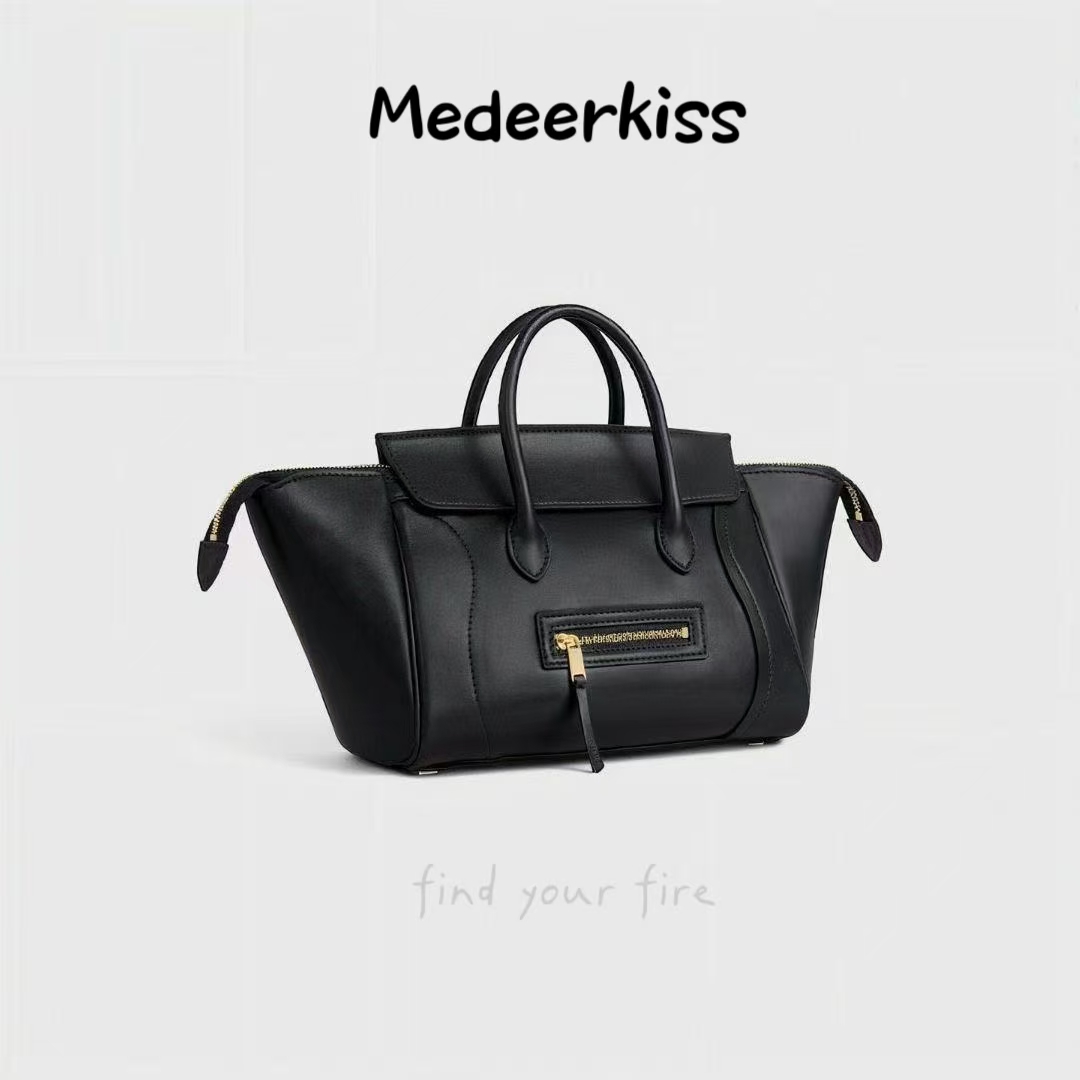 【medeer】水染cel植鞣羊皮 笑脸包 