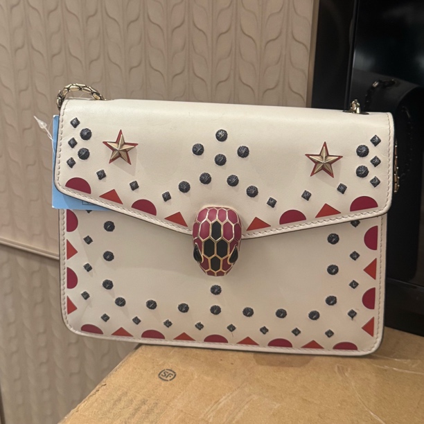 95新 BVLGARI/宝格丽 包展专属 宝格丽白色蛇头