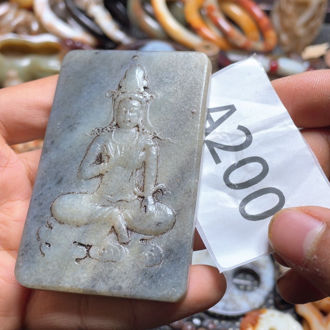 和田玉（糖玉）挂件未镶嵌