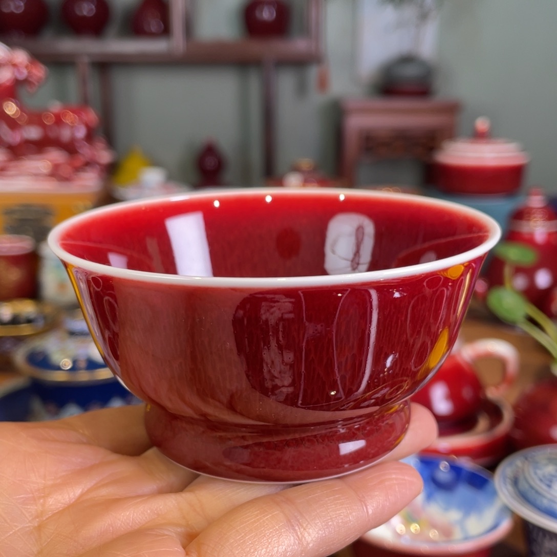 清欢雅玩原矿郎红神话杯