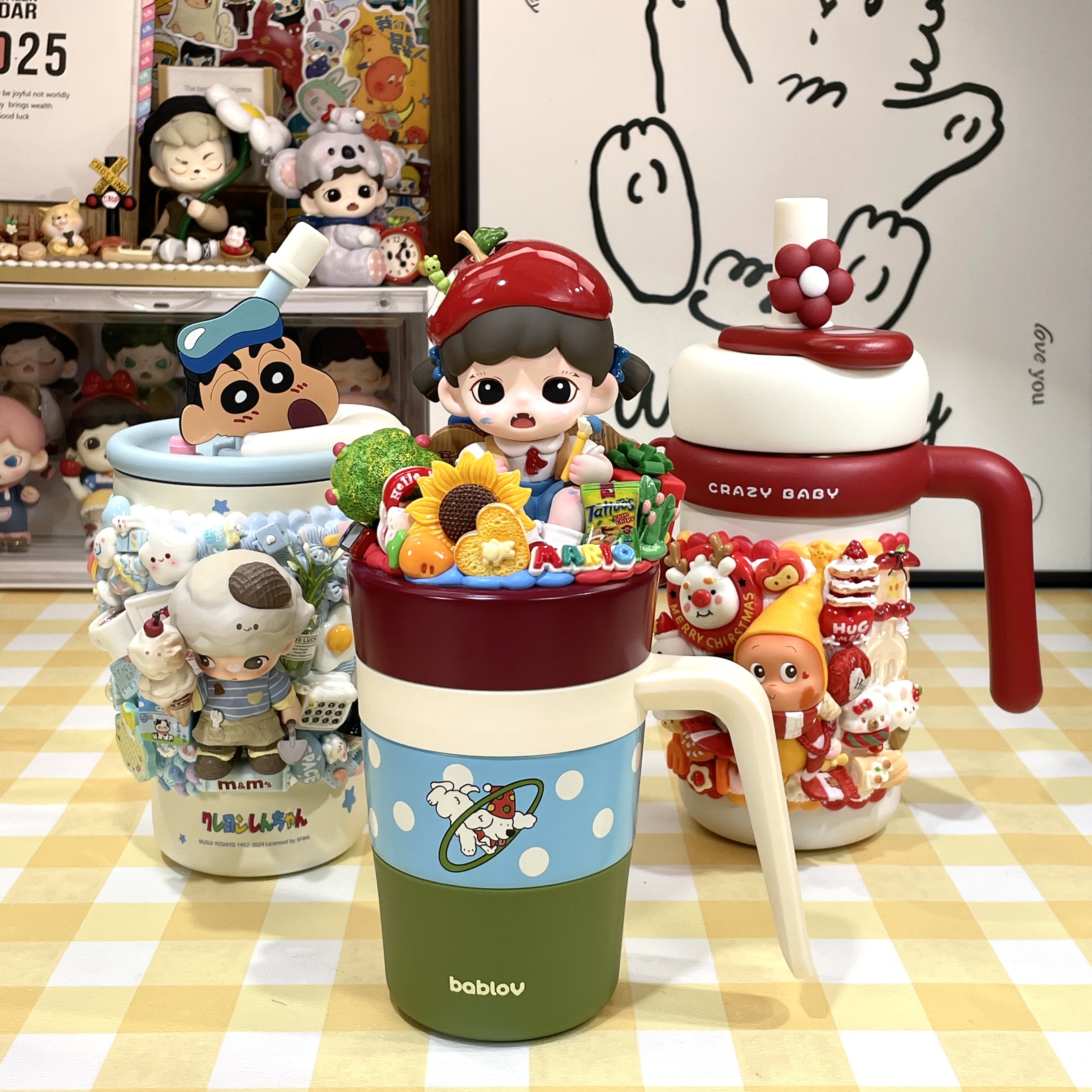 【明款】饭团潮玩diy奶油胶保温杯