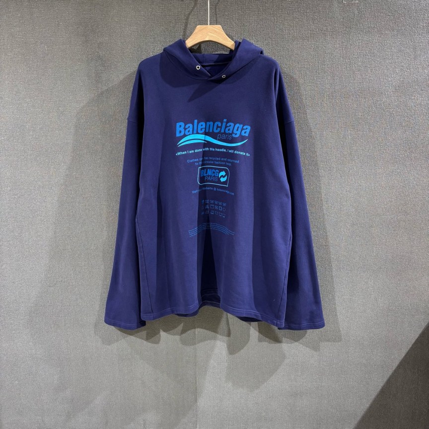 99新 Balenciaga/巴黎世家 （pm）环保可乐帽衫卫衣 xs码/9674