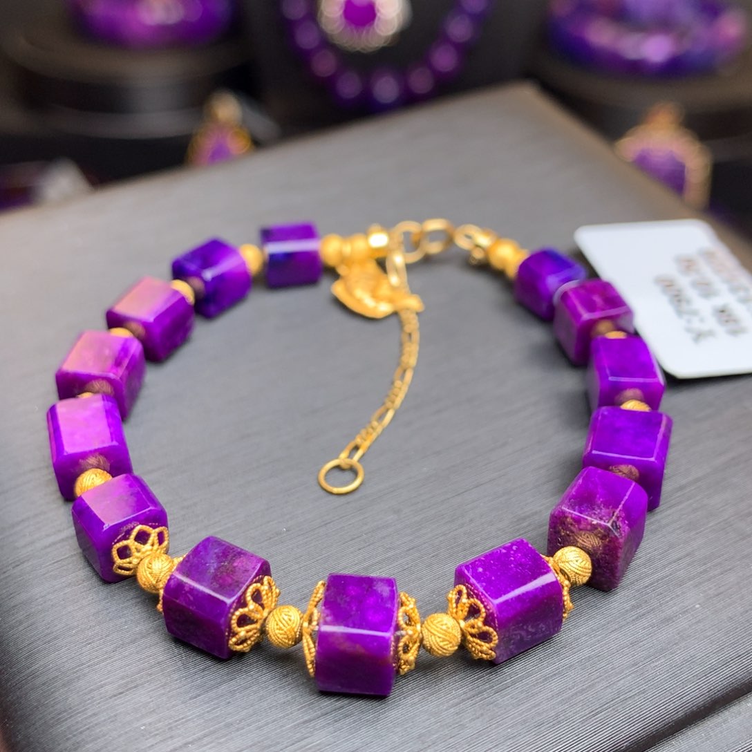 苏纪石（舒俱来）手链18K金镶嵌