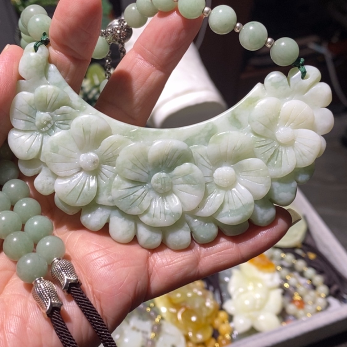 【闪购商品】岫玉毛衣链未镶嵌