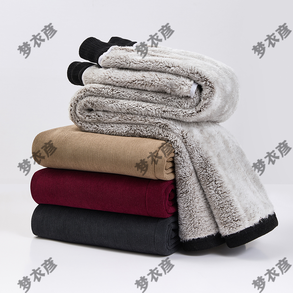 梦衣彦直筒裤【特厚雪貂绒】专柜正品磅窄版直筒裤百搭遮肉显瘦长裤