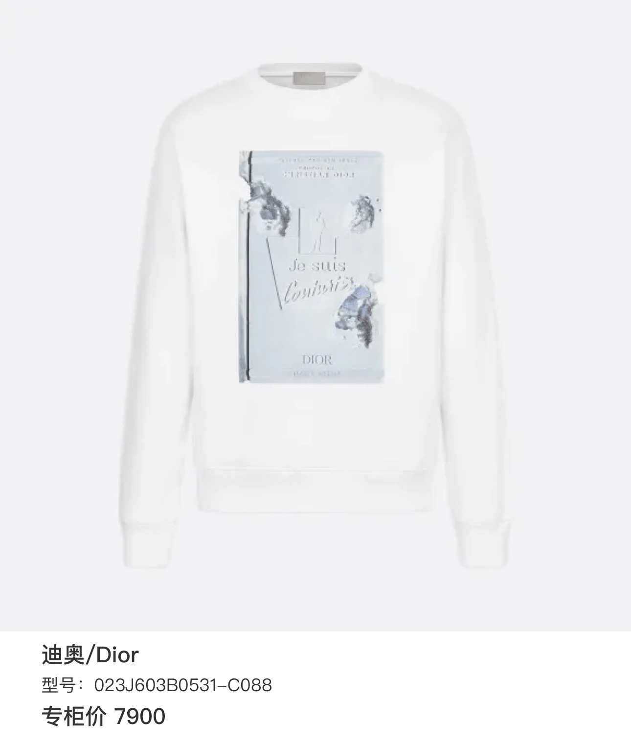 全新未使用 DIOR/迪奥 Daniel Arsham 联名 晶石破坏衬衫40码