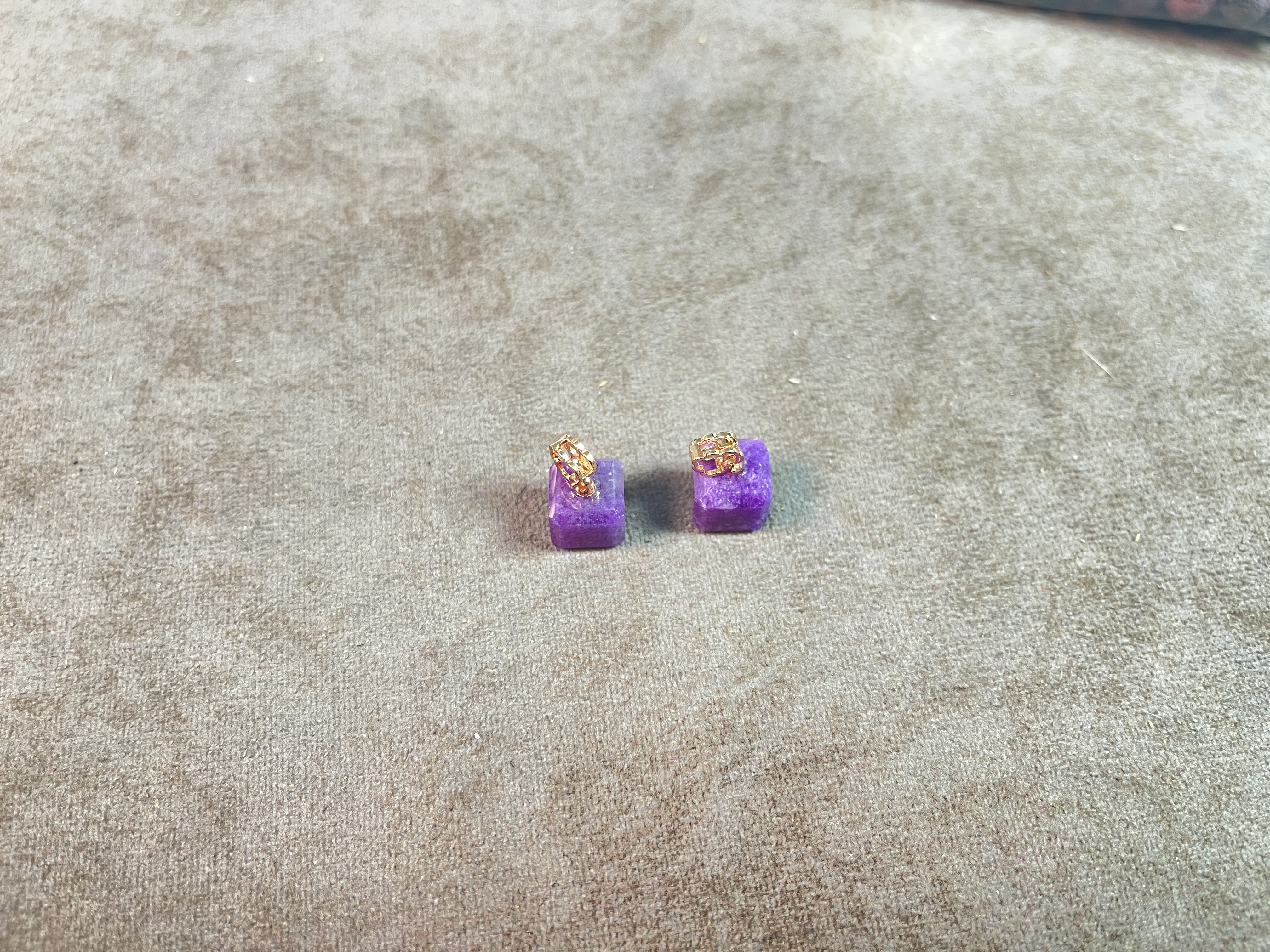 可塘工厂老料樱花紫方糖吊坠多样性发一个 LL050