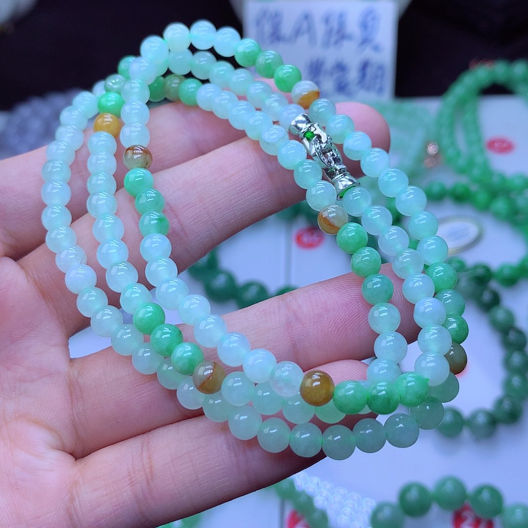 翡翠毛衣链未镶嵌