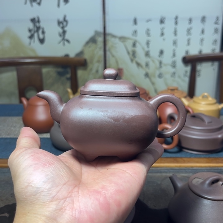 茶壶紫砂半手工四方传炉，200cc老紫泥