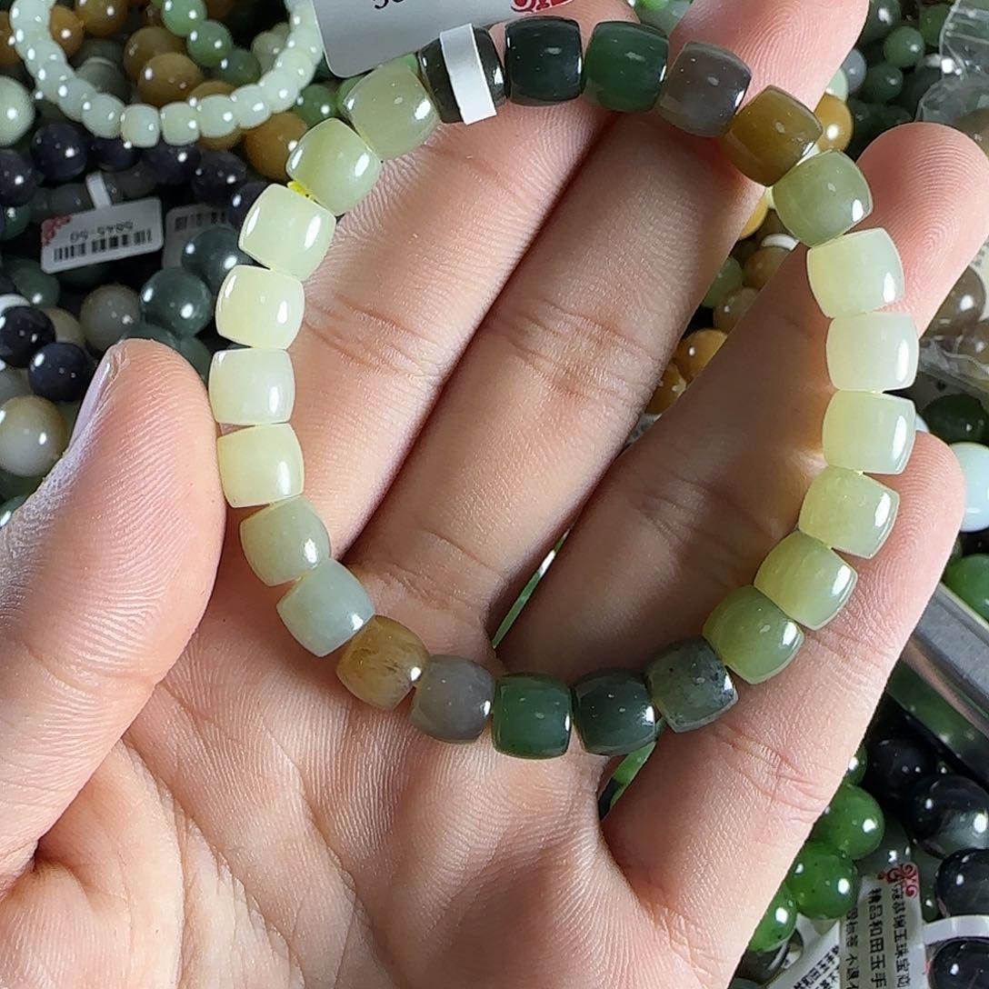 和田玉手链未镶嵌55