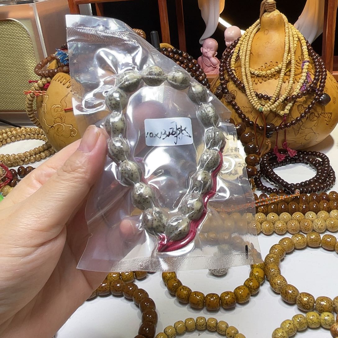 手串星月菩提手工雕刻橄榄