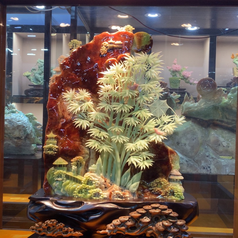 【闪购商品】未镶嵌蛇纹石玉摆件覆膜