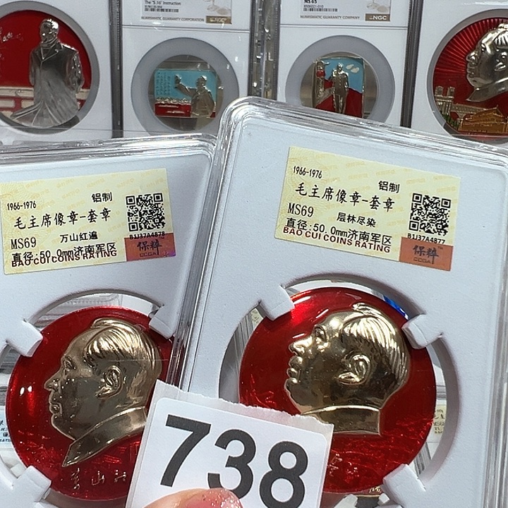 宏***宇其他普通金属精品像章738号像章2个