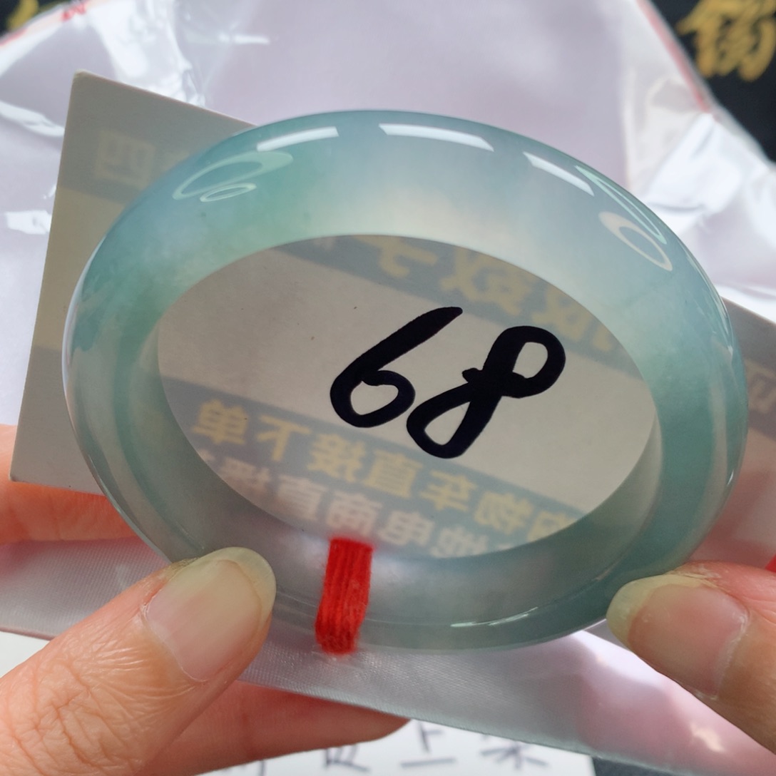 未镶嵌手镯翡翠正圈冰胶起光蓝