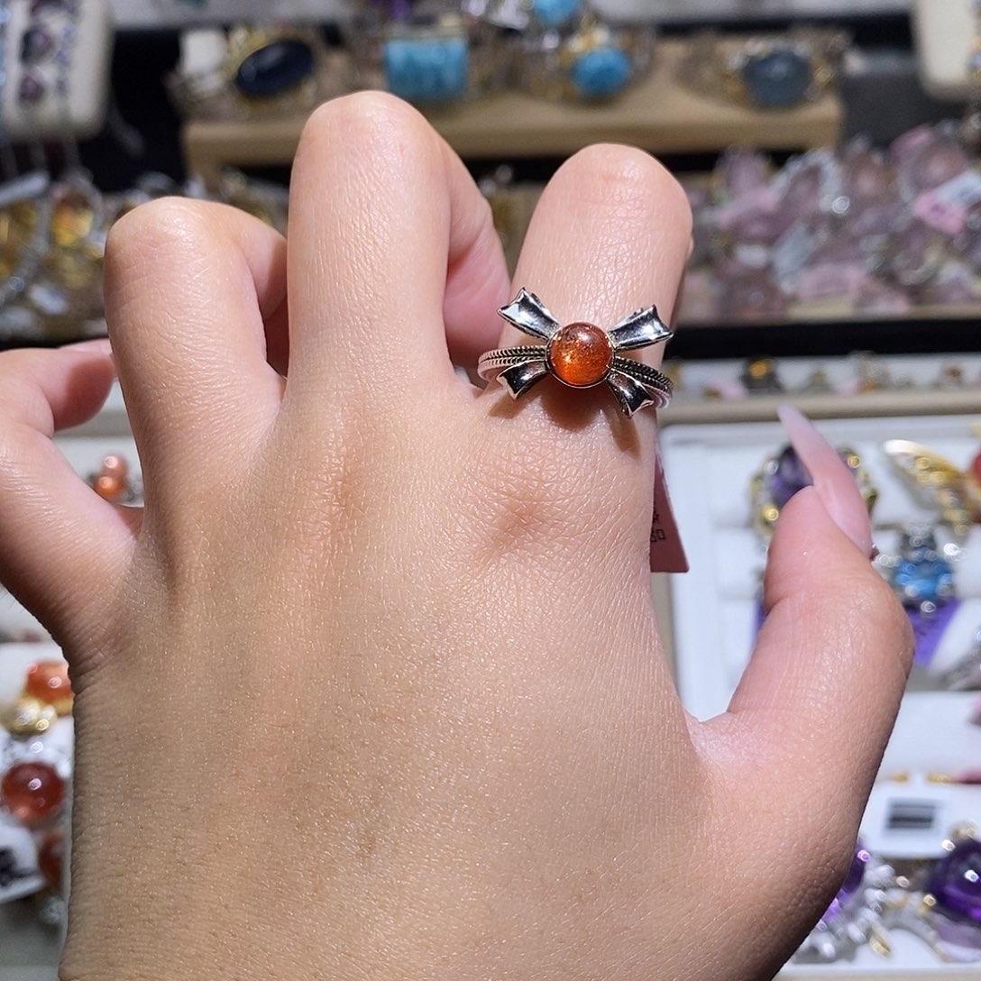 猫***岸戒指银S925镶嵌水晶