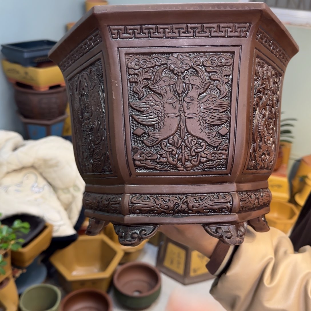 紫砂花盆口径26.22口径