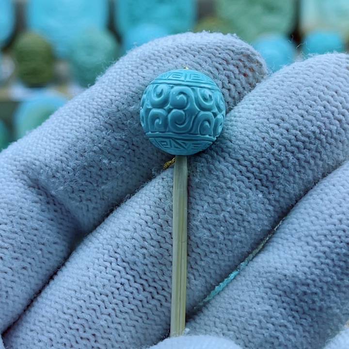 绿松石未镶嵌珠宝奇石13mm