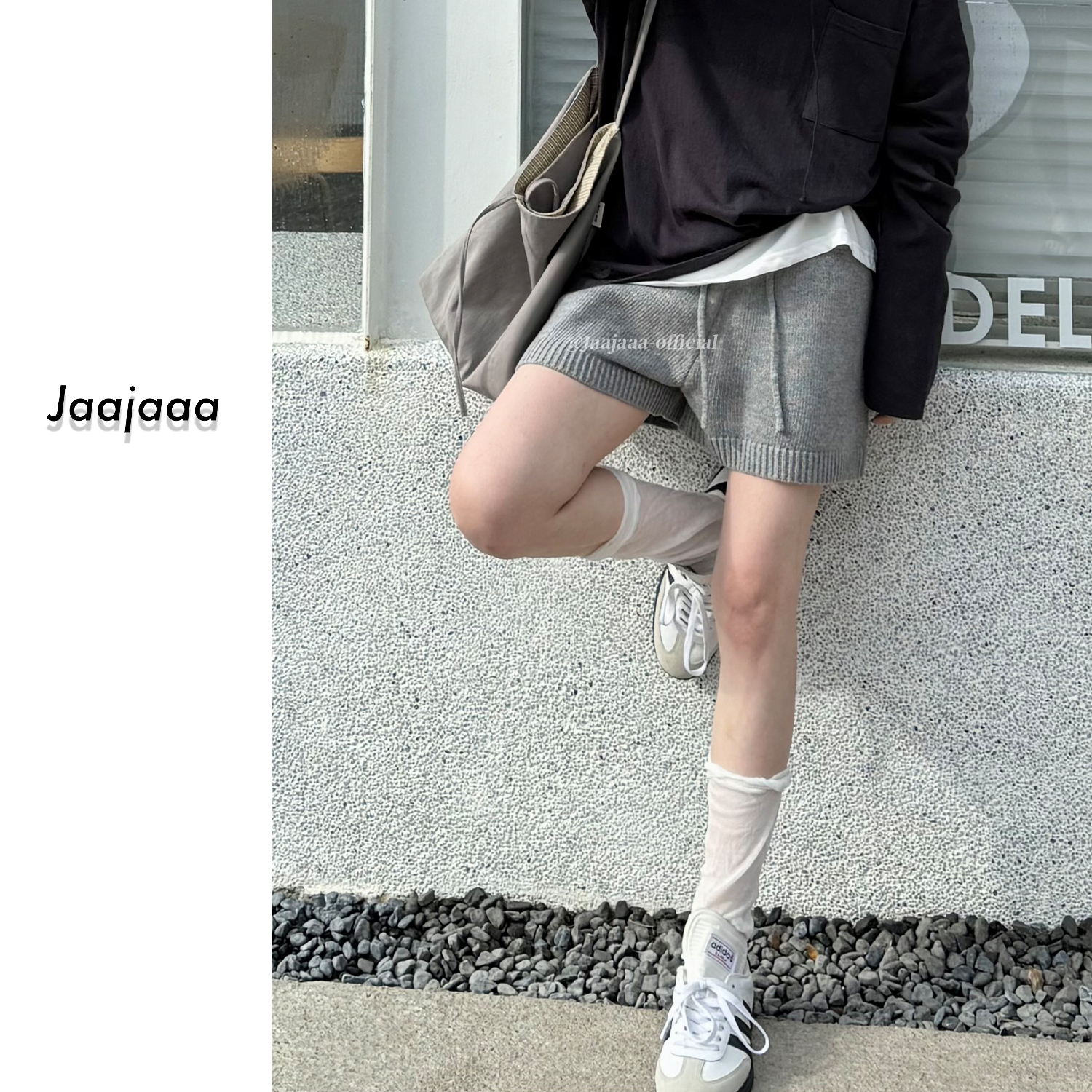 Jaajaaa西西里海岛 设计感复古简约松紧抽绳遮胯显瘦短裤/EFIG