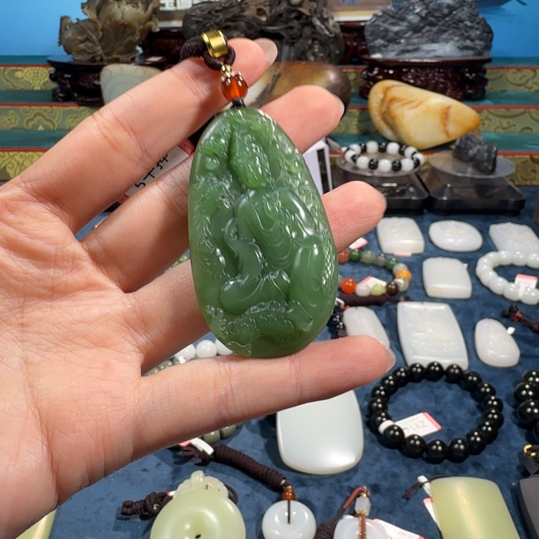 和田玉未镶嵌吊坠(不含链)