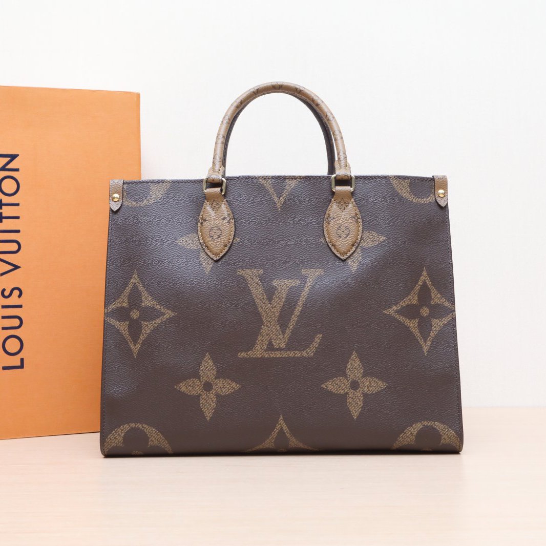 99新 LouisVuitton/路易威登 小花攀攀Onthego 中号 35 老花 芯片