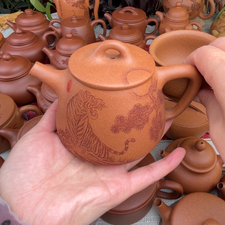 原矿黄降坡刻绘高石瓢精工半手350c c