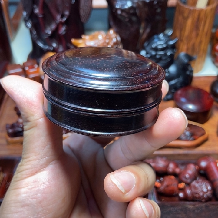 檀香紫檀（小叶紫檀）印泥盒