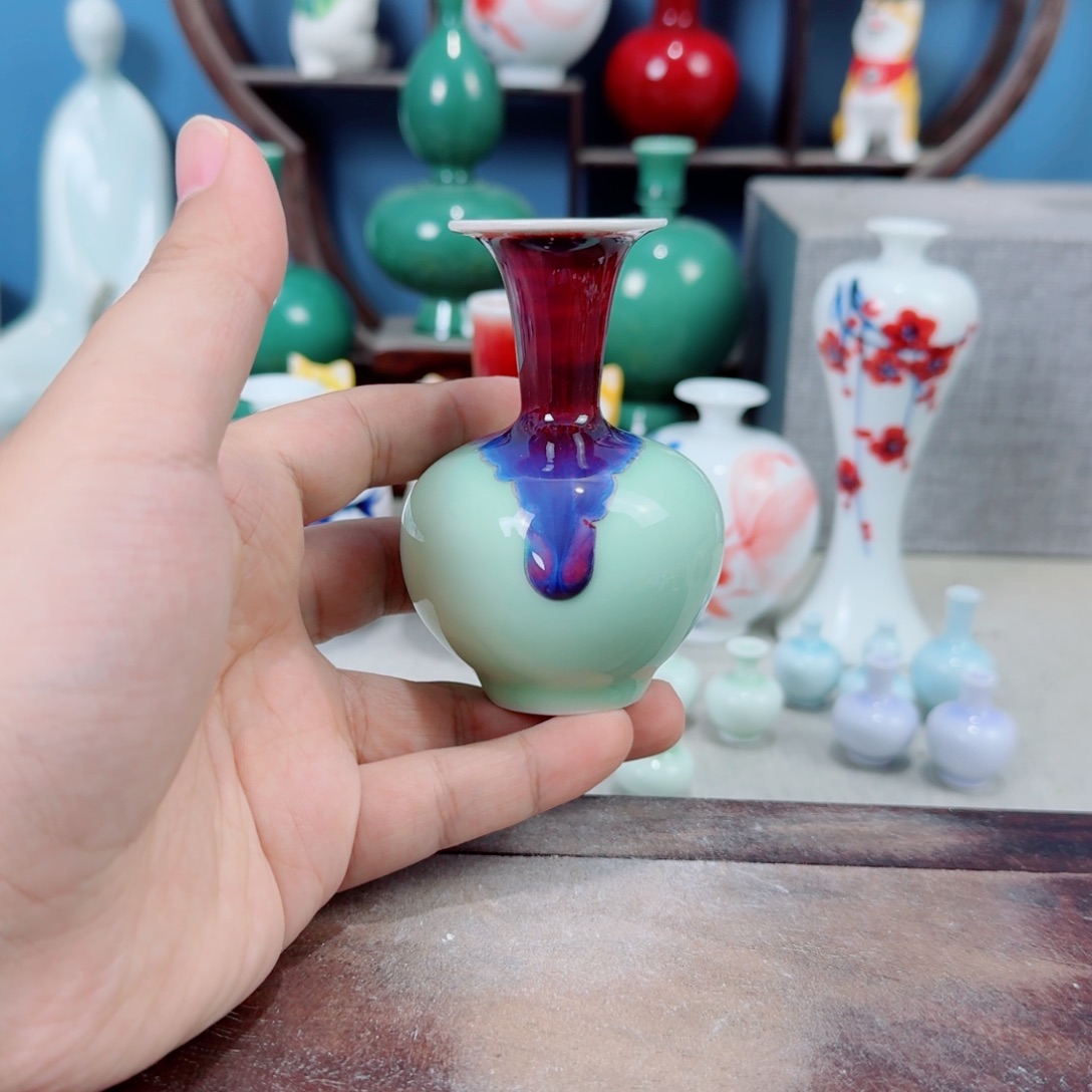 陶瓷手工小花器摆件