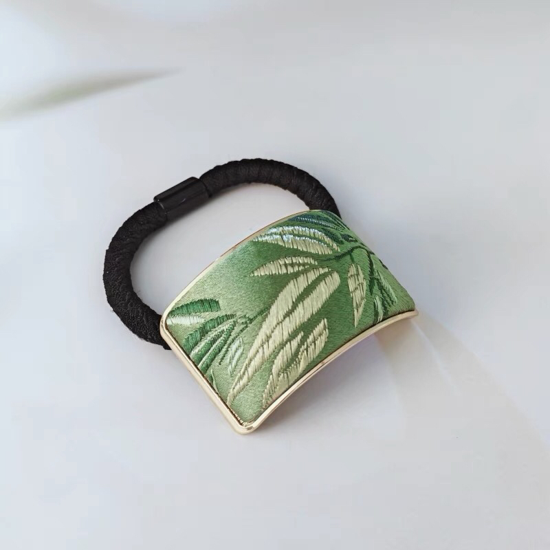 大弯弯贴布宋锦头绳DIY 饰品配件