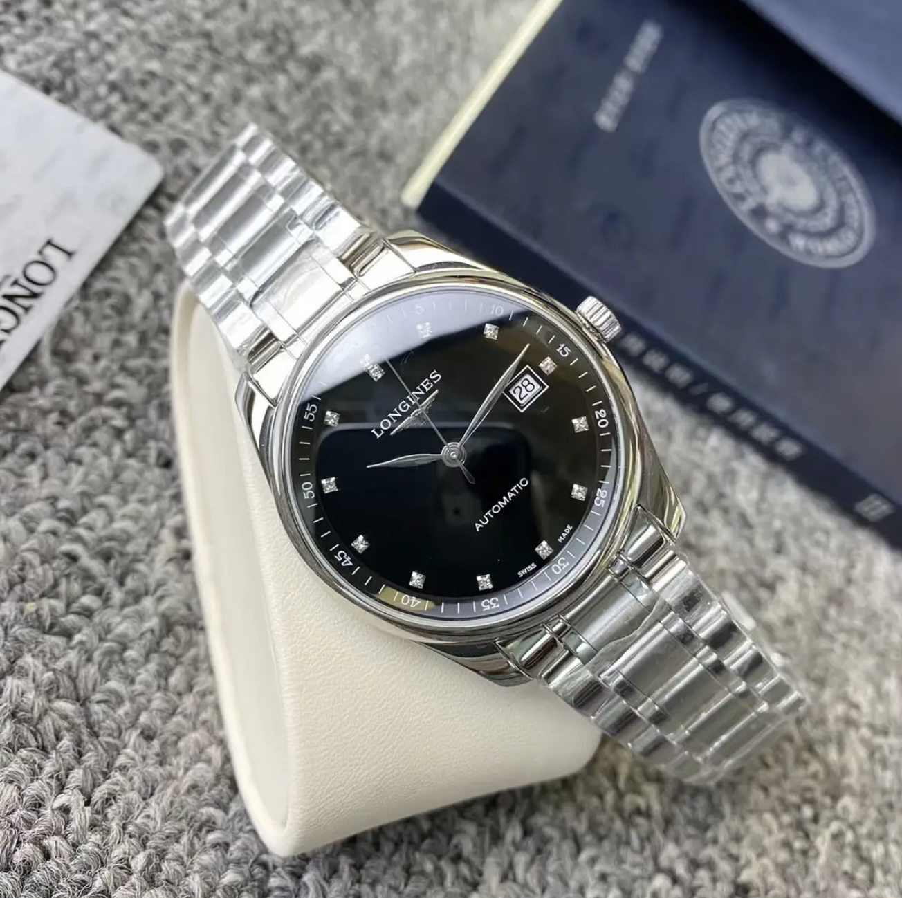 99新 Longines/浪琴 名匠40mm机械表瑞士名表钢带款原装L2.793.4