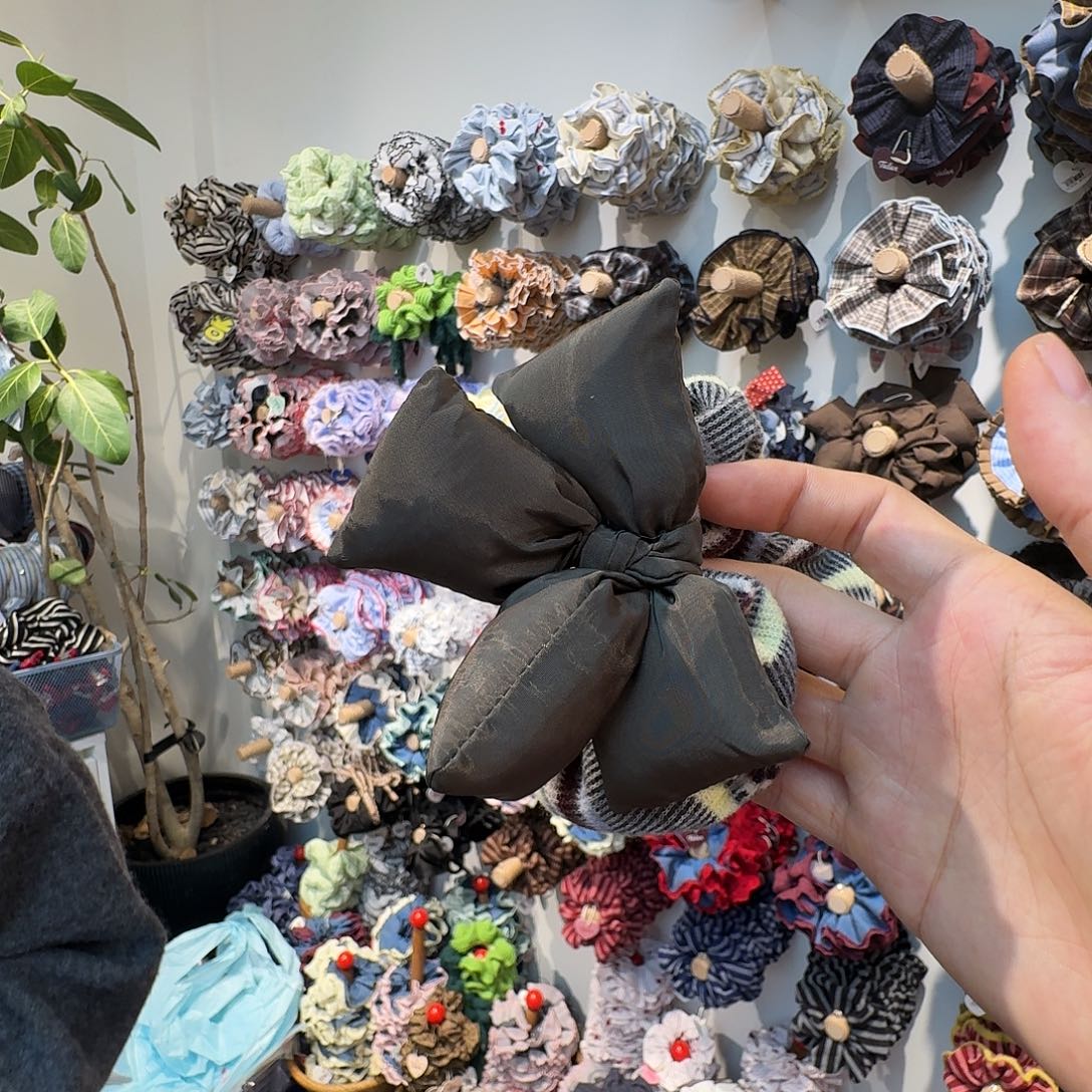 布艺非金属蝴蝶结发圈