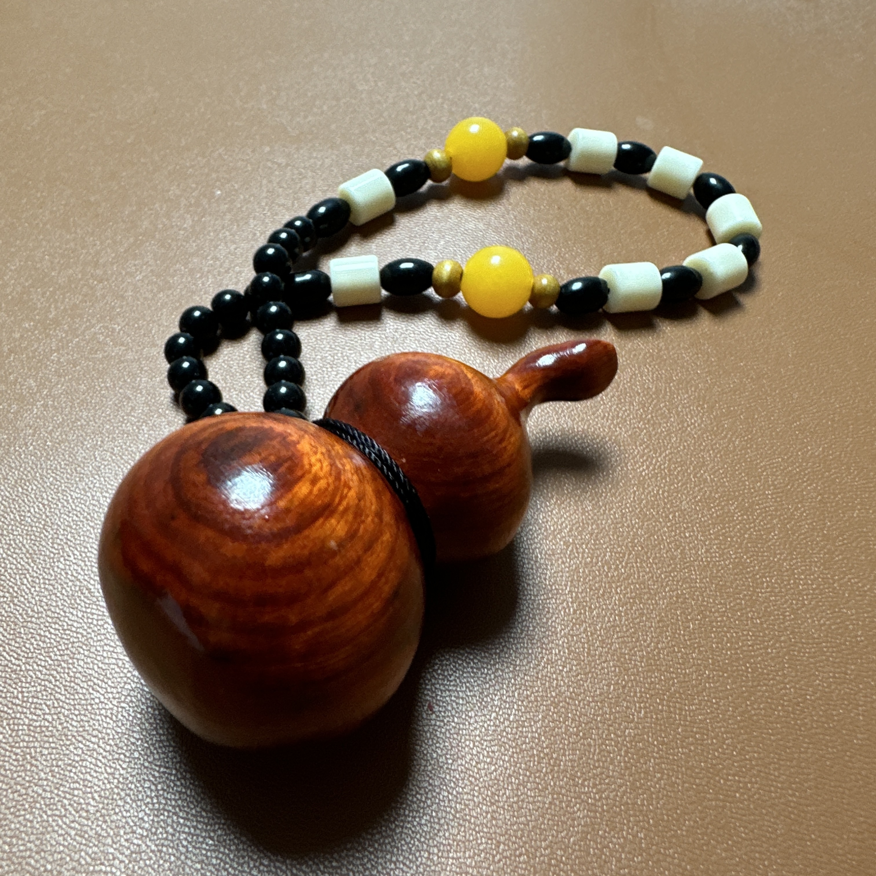 小叶紫檀葫芦手把件MJW0513（无礼盒）