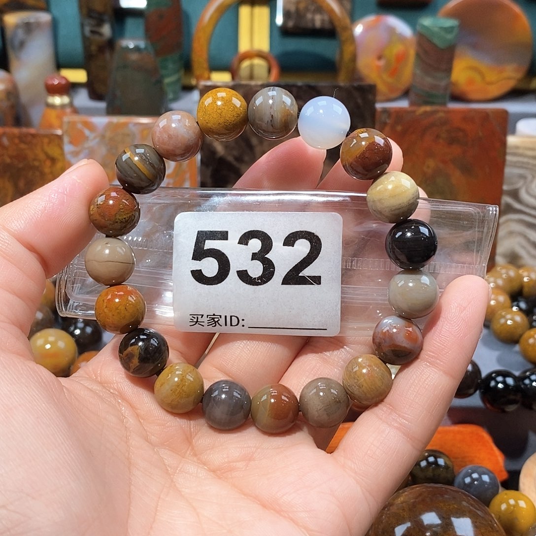 硅化玉天然北票硅化玉手串未镶嵌天然北票硅化玉手串