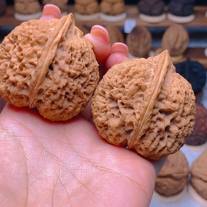 桃核把件壹**意粗筋铁狮子49+mm