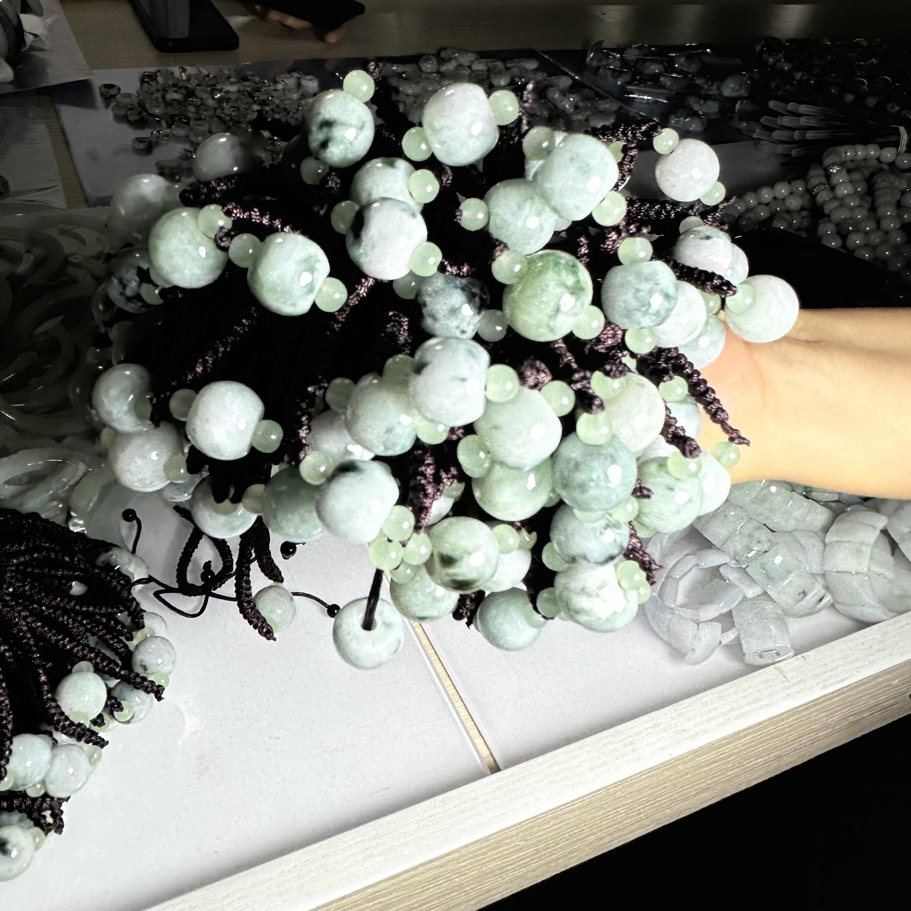 天然A货翡翠手链-f011多样性发一