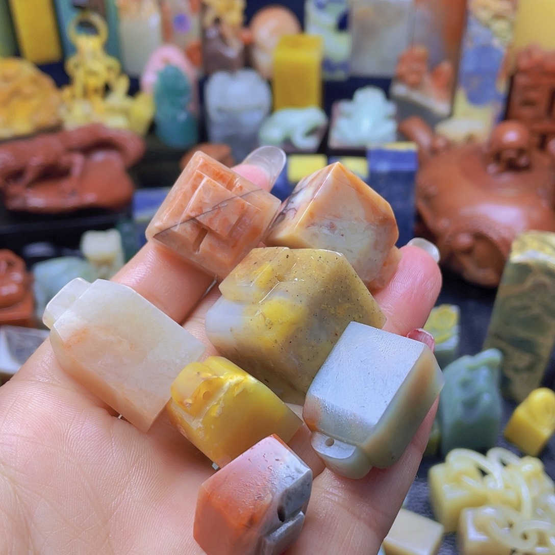 昌化石印石如意一把