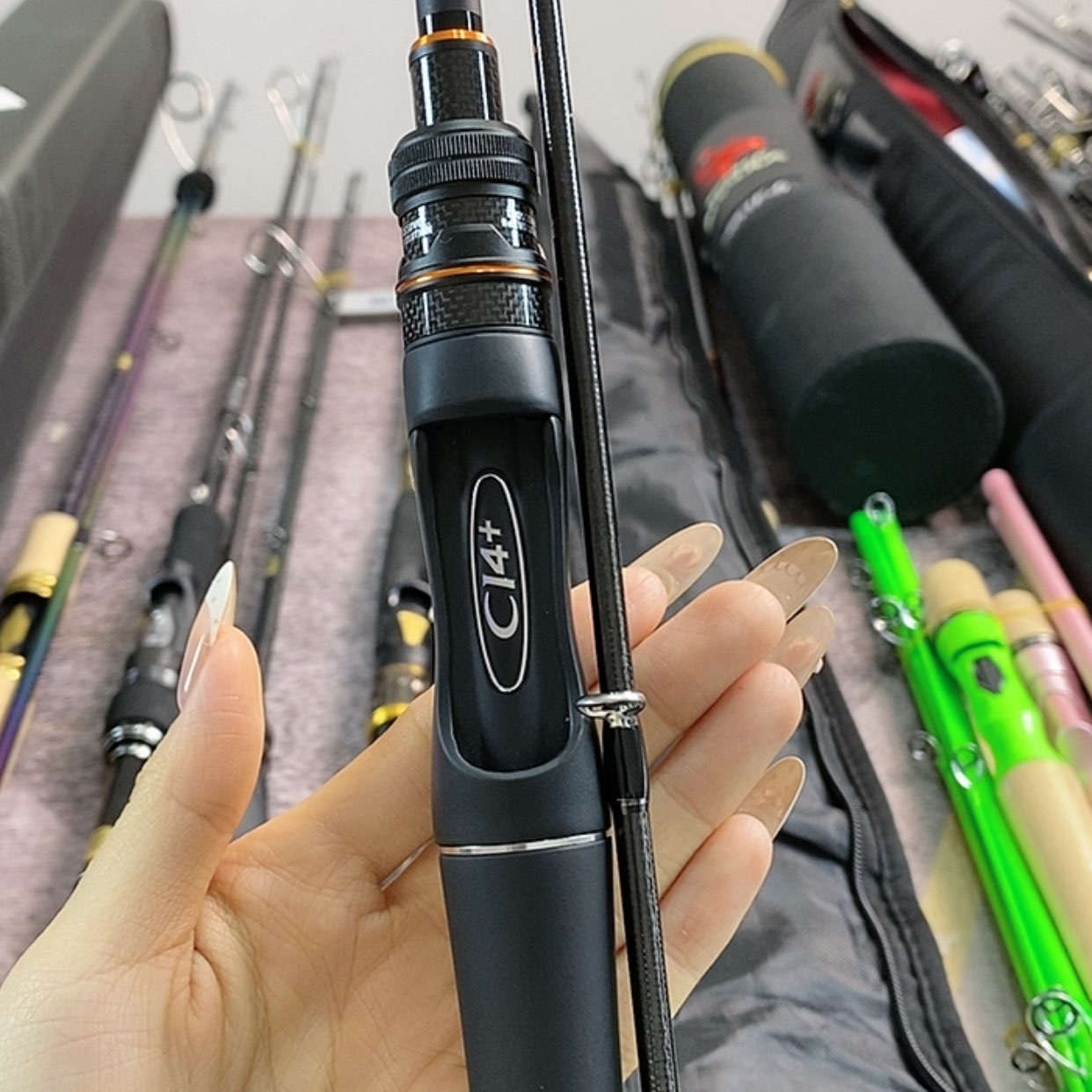 【闪购商品】3.8m碳素云***禧两节路亚杆